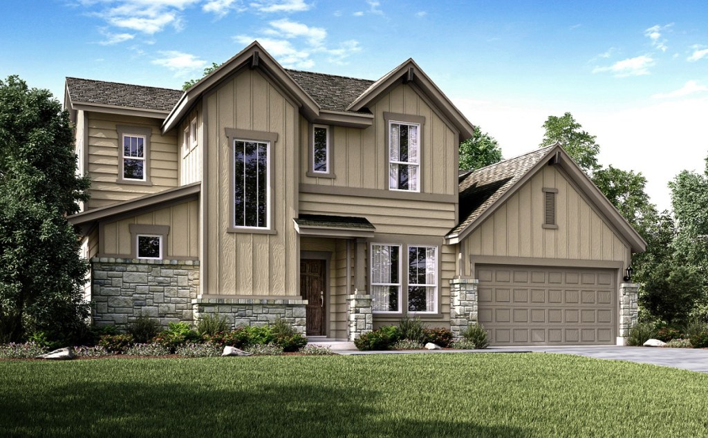 A rendering of a Century Communities-built home in The Cottages community in Austin.