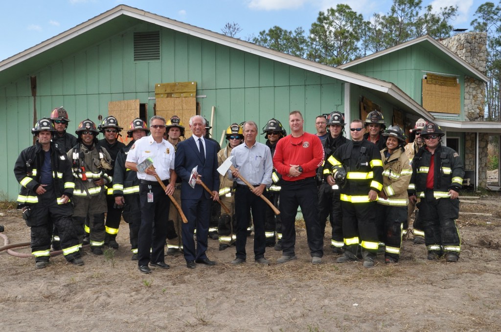 Firefighters recently trained at the future site of a Neal Communities project in Naples, Fla.