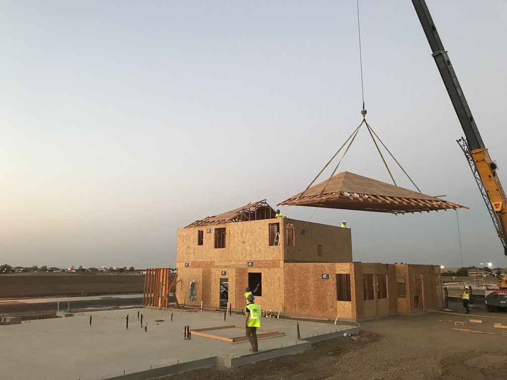 Los Banos, Calif.: From off-site to on-site, precision, high-velocity framing depends on a precisely engineered site to create a level base.