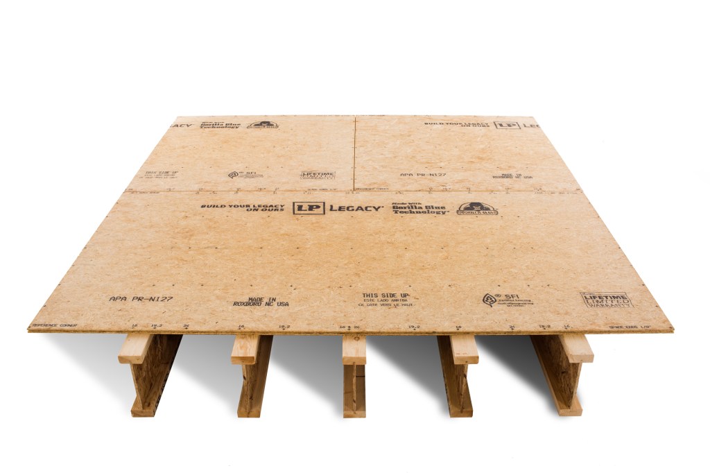 Fasten panels 0.375-inches from panel edges; space nails according to the manufacturer’s Fastening Schedule.