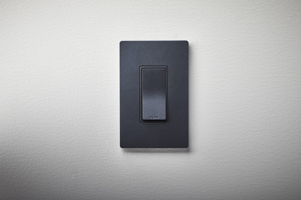 The radiant Collection’s new graphite wall plate finish.