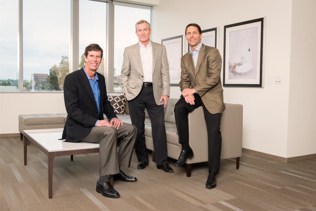 TRI Pointe founders (from left): Tom Mitchell, president and chief operating officer, Mike Grubbs, chief financial officer and treasurer, and Doug Bauer, chief executive officer.
