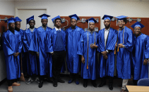 Ten students have graduated from SoLe Mia LPO and CBT College's free construction training program with certificates in Building Construction Technology.