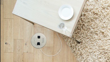 The Legrand Wiremold USB Charger and Outlet Floor Box.