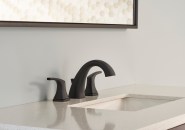 The Vaughn Collection's wide-spread faucet in Satin Black.