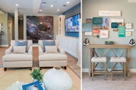 A sales center designed for Trumark Homes includes visuals, videos, and virtual reality goggles.
