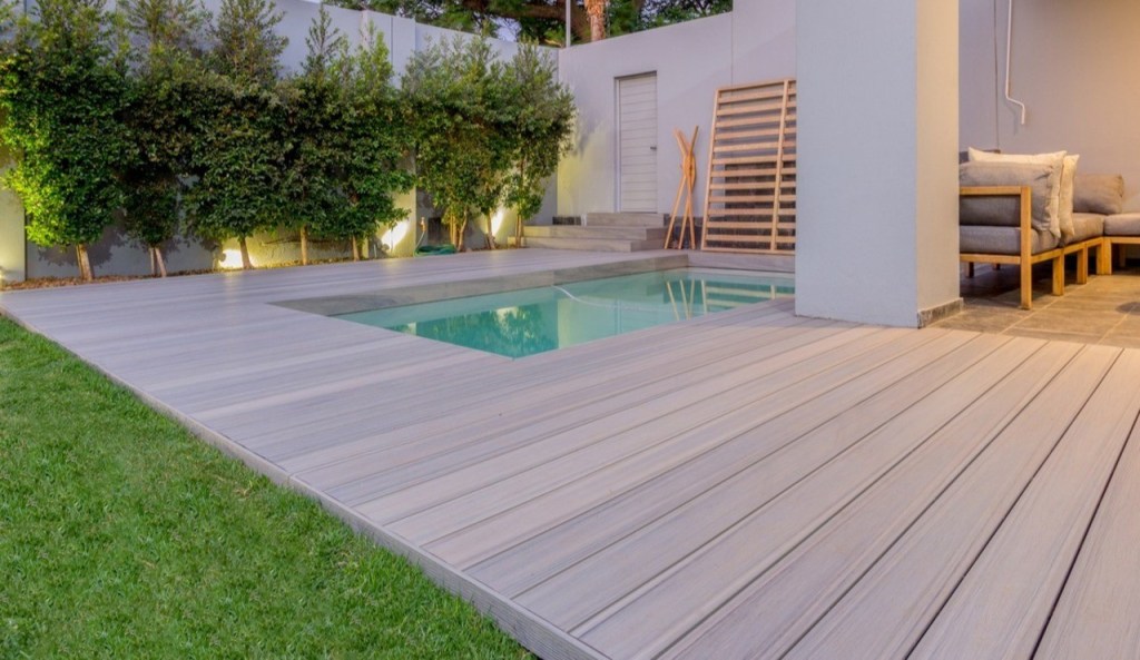 The Infinity I-Series bamboo-capped composite decking by Fortress Building Products.