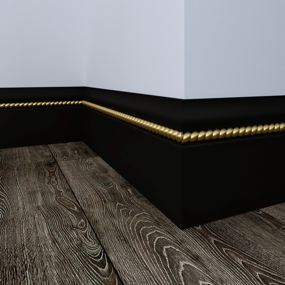 The Haute 2-in-1 Moulding collection, shown here with a gold rope accent.