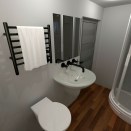 The Amba Radiant Small heated towel rack.