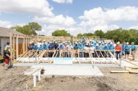 Habitat for Humanity wall raising in McKinney, Texas