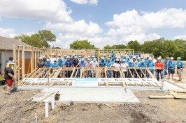 Habitat for Humanity wall raising in McKinney, Texas