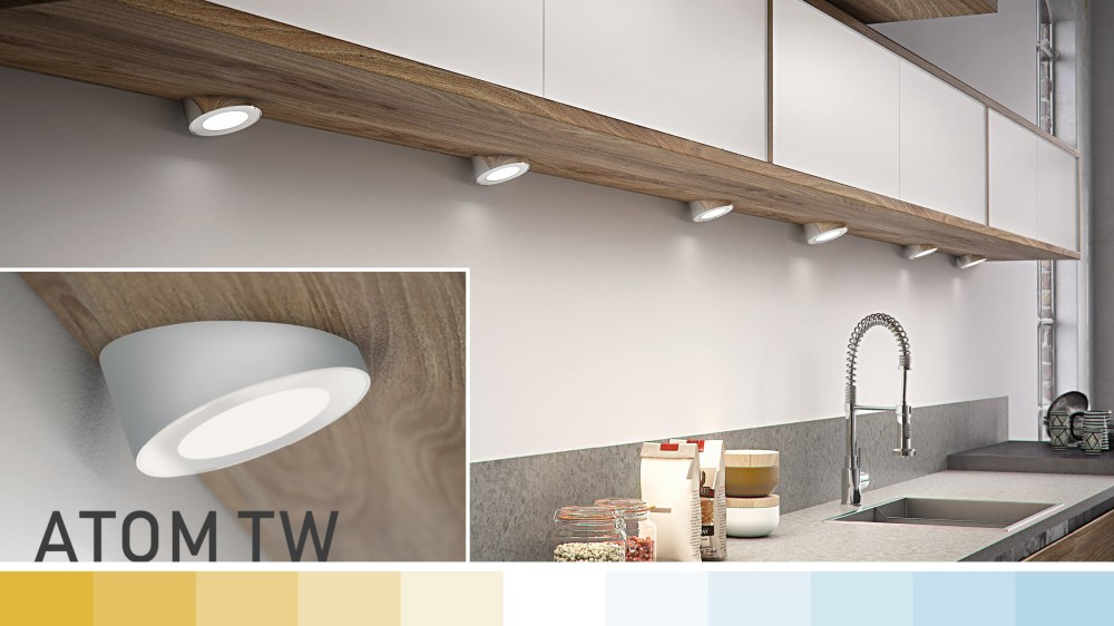 The ATOM TW LED puck light by Richelieu.