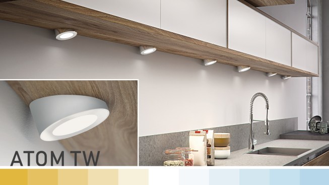 The ATOM TW LED puck light by Richelieu.