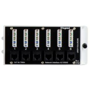 The six-port AC106A6 network interface module by Legrand.