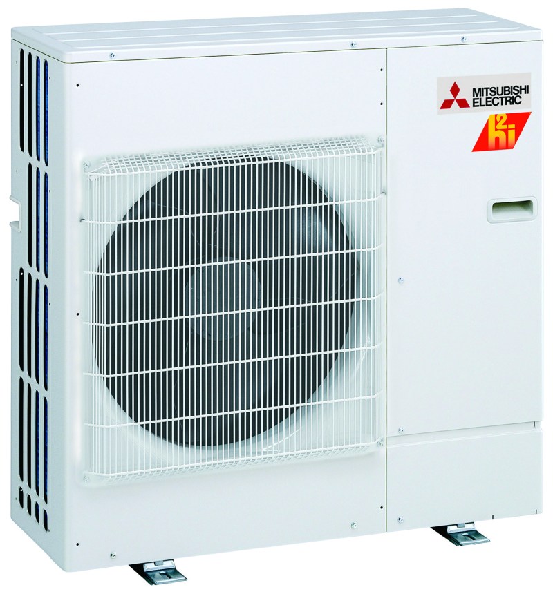 The P-Series Hyper-Heating INVERTER® (H2i®) PUZ outdoor unit by Mitsubishi Electric Trane HVAC US.