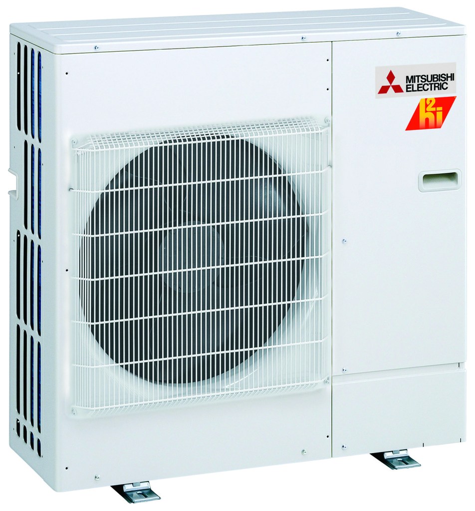 The P-Series Hyper-Heating INVERTER® (H2i®) PUZ outdoor unit by Mitsubishi Electric Trane HVAC US.