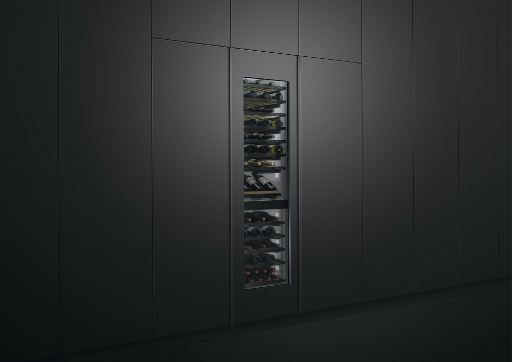 The 24-inch Integrated Wine Column by Fisher & Paykel.