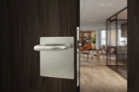 A door handle equipped with INOX’s MicroArmor Antimicrobial Coating.