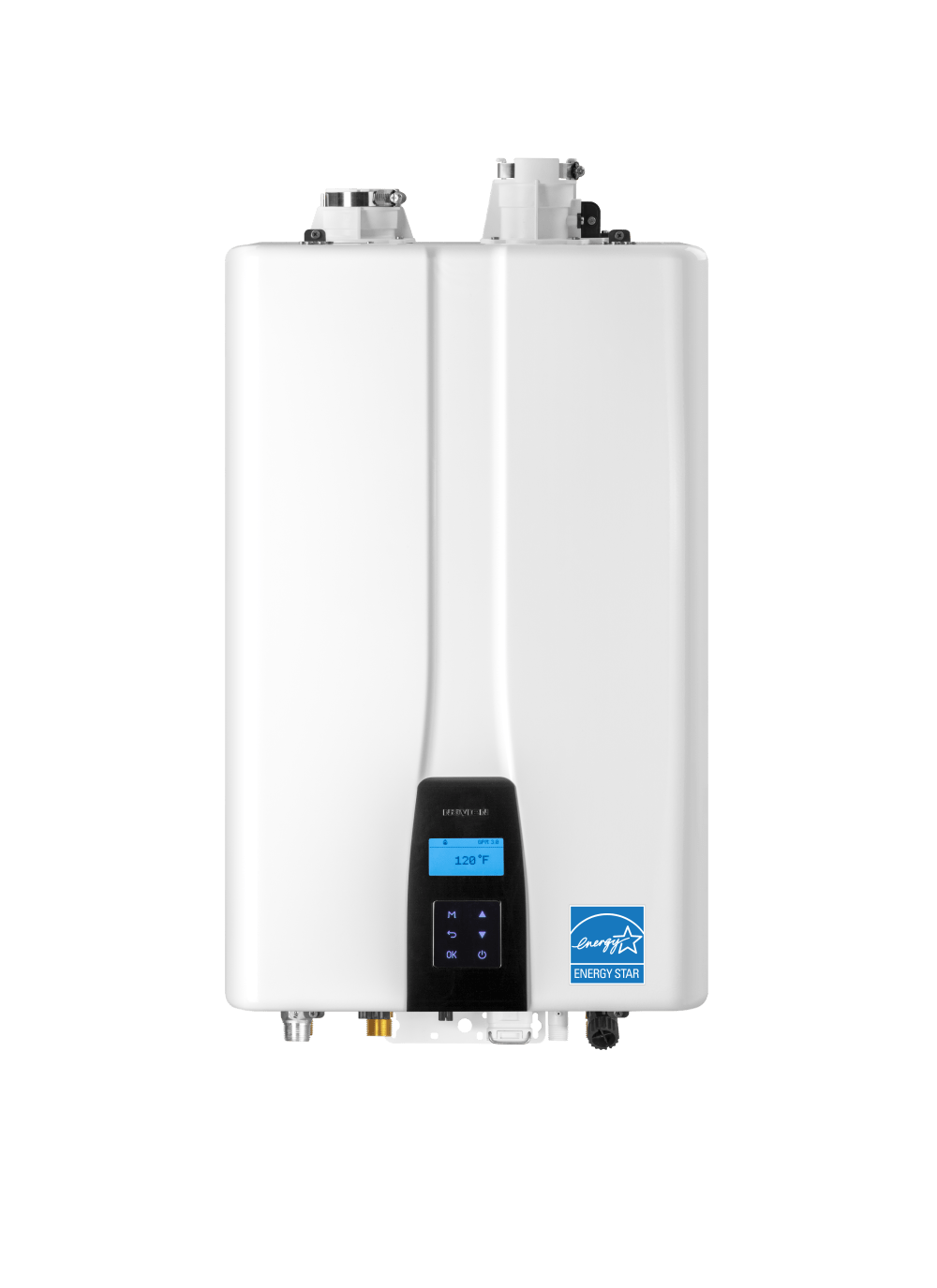 The NPE-A2 condensing tankless water heater by Navien.