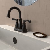 The Rustik dual-handle centerset faucet in the new oil rubbed bronze finish.