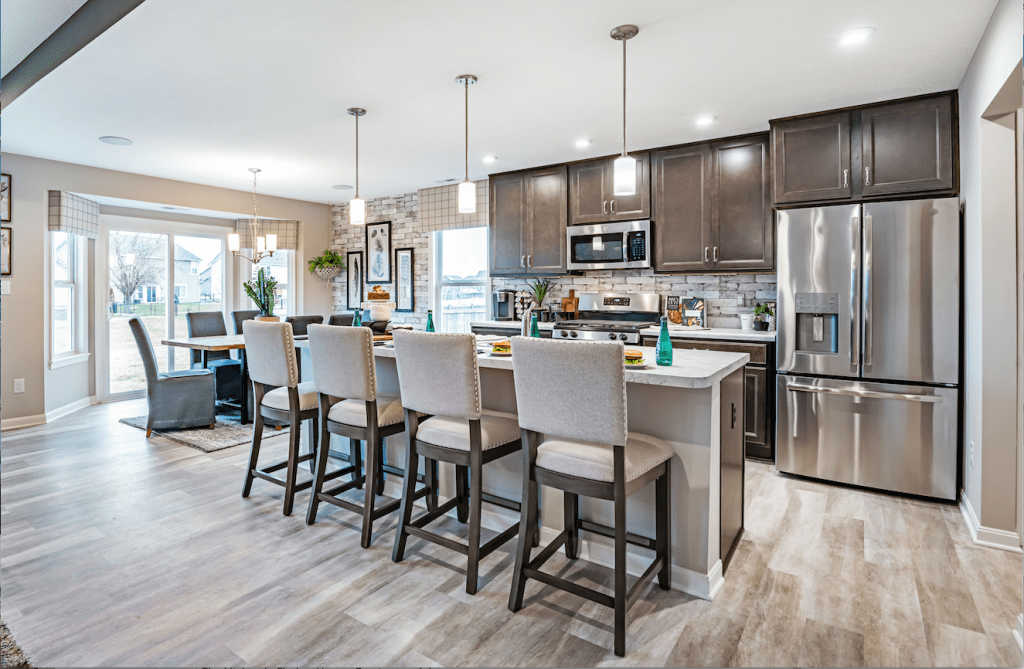 The kitchen in Fischer Homes Preston model.