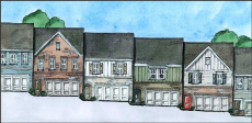 Rendering of the townhomes at Grammercy Park.