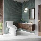 The Drake Transitional WASHLET C+ toilet with attached WASHLET by TOTO.