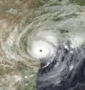Hurricane Harvey hits Rockport, Texas in 2017. Lessons learned from hurricane impacts have helped builders decide about how to meet tougher building codes.