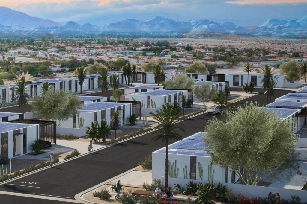 Rancho Mirage Palari Villas will be the world's first 3D-printed net-zero-energy community, according to the team behind it.