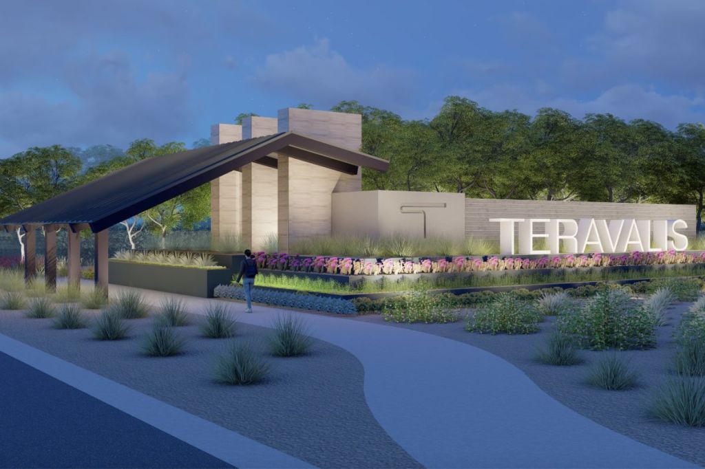 Teravalis community entrance.