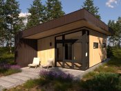 Modern ADU house plan 895-148. See details at Houseplans.com.