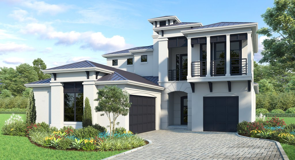 Narrow Lot Luxury House Plan 930-538: See details at Houseplans.com
