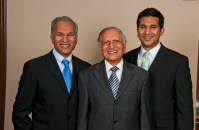 From left, Park Square Homes co-CEO Suresh Gupta, chairman Braham Aggarwal, and co-CEO Vishaal Gupta.