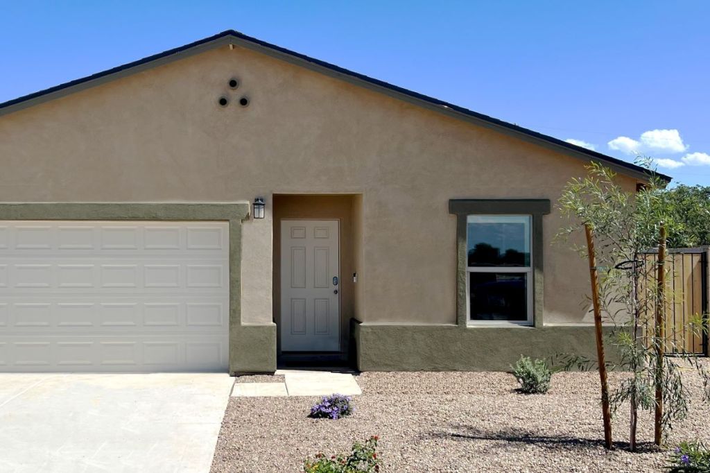 Exterior of the first completed Century Complete 3D-printed home.