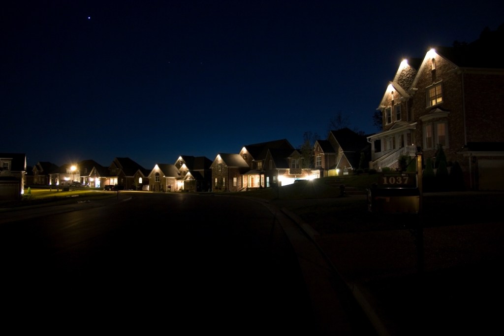 Houses At Night High-Res Stock Photo - Getty Images