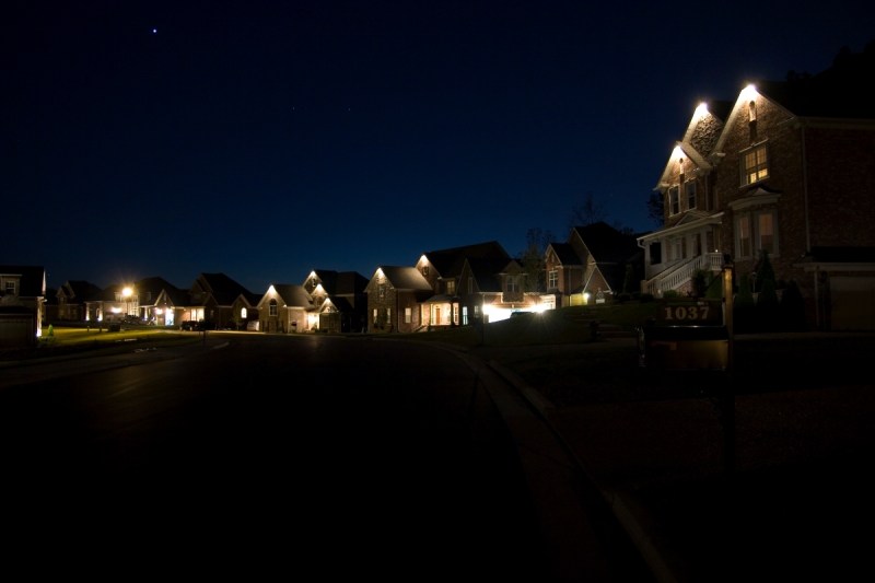 Houses At Night High-Res Stock Photo - Getty Images