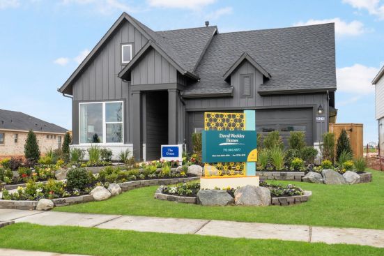 The David Weekley Homes model at Jubilee in Hockley, Texas.