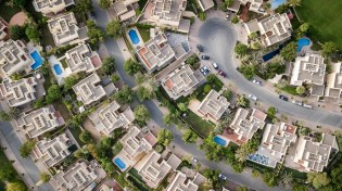 The Lazy Artist Gallery. (n.d.). Aerial view of buildings.