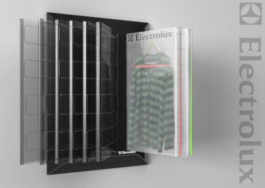 As its name suggests, the Clean Closet is an all-in-one closet that cleans clothing. Textiles are scanned for impurities and cleaned accordingly with molecular technology that removes dirt and odors.