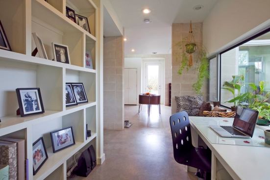An alternate view of the hallway/office.