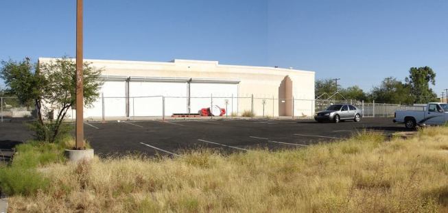 BEFORE: The existing building was a 30-year-old vacant retail space in central Tucson.