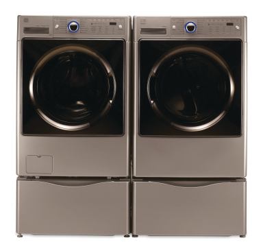 Care Full The 4.2-cubic-foot-capacity SteamCare washer features Smart Motion technology, which creates a customized combination of five wash motions to custom clean each garment type. The Energy Starñqualified unit includes a Cold Clean cycle that cleans as effectively as warm-water cycles and a SteamCare Generator to deep clean and refresh. The SteamCare dryer offers a 7.4-cubic-foot capacity and includes Sensor Dry technology that detects moisture. Kenmore. 888.536.6673. 
www.kenmore.com.