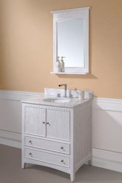 Xylem's new Kent bath furniture collection offers transitional designs that fit seamlessly with traditional and modern spaces. Available in brown ebony and whitewash, the 30-inch vanity is constructed from solid wood and features full-extension ball-bearing glides and fully concealed hinges. 
www.xylem.biz. 