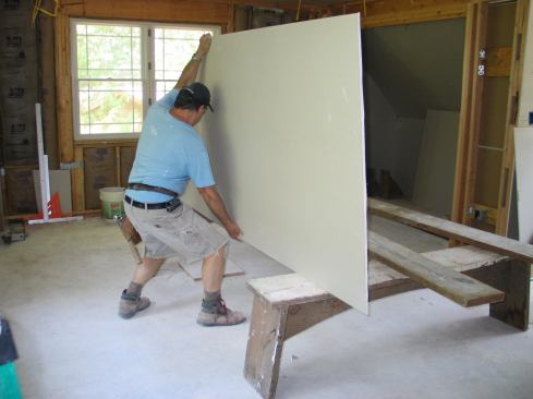 From that height, lifting the cut panel is a lot easier than it would be from the floor.