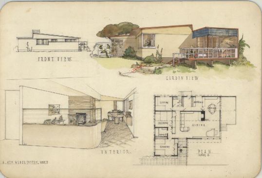 Kem Weber, A "Kem Weber System" House, 1942   