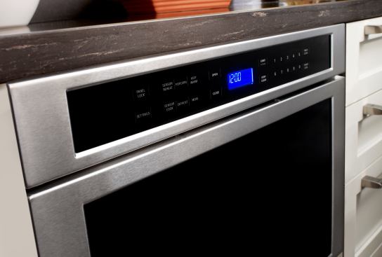 Thermador’s Built-in MicroDrawer Microwave offers 1.2 cubic feet of cavity space and 10 cooking modes; it can be installed flush with standard-depth cabinets. Thermador, www.thermador.com; 800.735.4328.