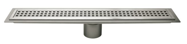 Schluter’s Kerdi-Line drain measures 20 inches to 48 inches long and comes in three grid styles.www.schluter.com.