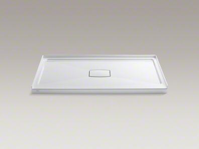 Kohler’s Archer 60-inch acrylic shower base has a conventional center drain, but it has a different shape and a removable cover that adds a cool design element and is more comfortable under your feet. www.us.kohler.com.