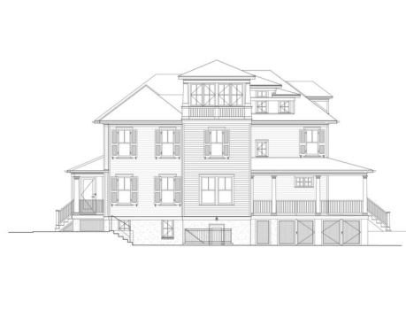 On the new left side of the house is the tower addition, plus a screen porch that wraps around the house and leads right into the tower.