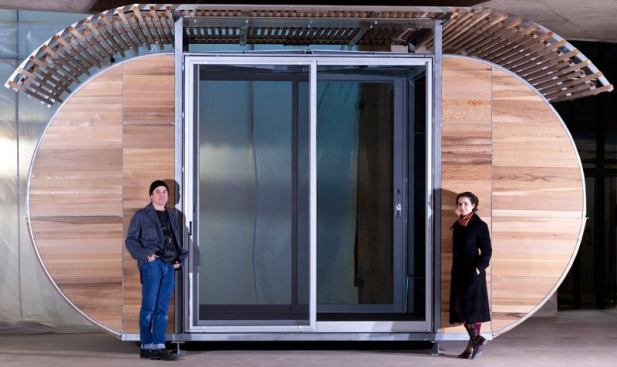 Joseph Bellomo and Taraneh Naddafi designed House Arc to function as both an emergency shelter option and an attractive solution for backyard home expansion.